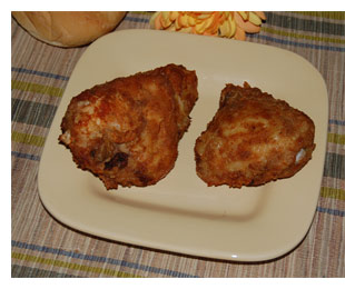 Cooked Old Bay Fried Chicken